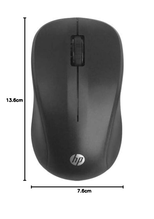 HP S500 7YA11PA USB, Wireless Optical Mouse, Black - Image 3