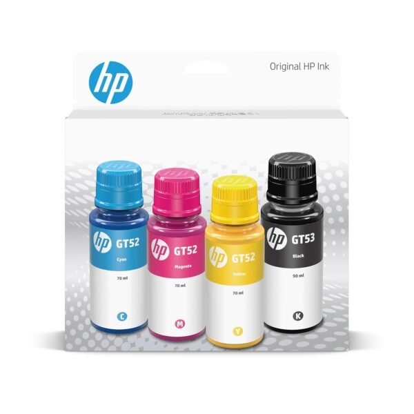 HP Ink Bottle Black & Color (GT 53 Black GT 52 C/M/Y) Combo Set of 4 (GT53 & GT52)