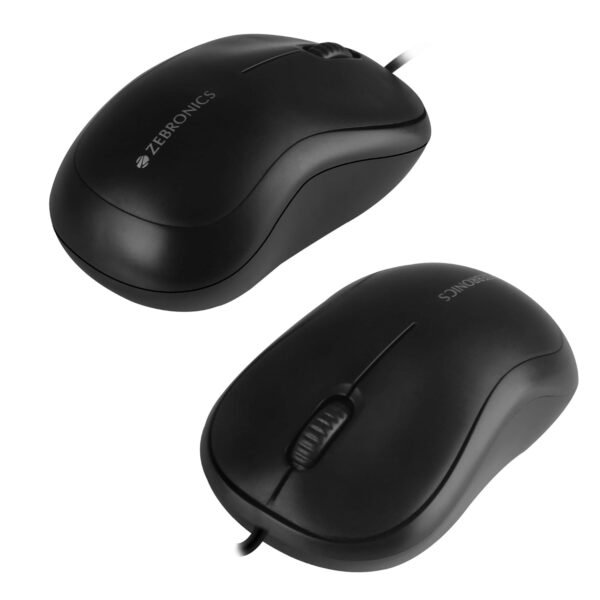 ZEBRONICS Zeb-Comfort Wired USB Mouse, 3-Button, 1000 DPI Optical Sensor, Plug & Play, for Windows/Mac, Black - Image 5
