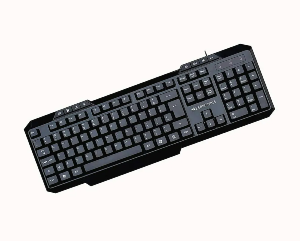ZEBRONICS ZEB-KM2000 Multimedia Wired USB Desktop Keyboard  (Black) - Image 3