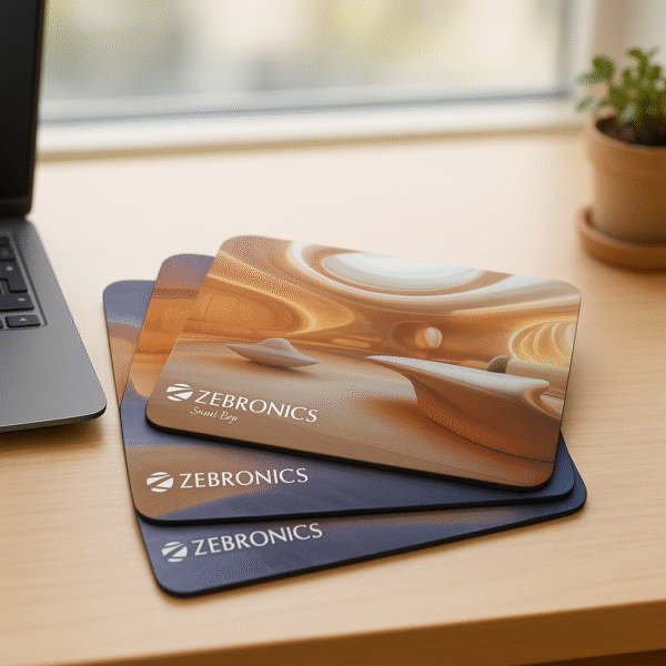 ZEBRONICS MSP-1U Mouse Pad, for Speed and Precision Operation, Smooth Cloth Surface, Roll and Go, Optimised for All Mouse Sensors, Anti Slip Rubber Base, Surface of 232 x 182 mm - Image 2